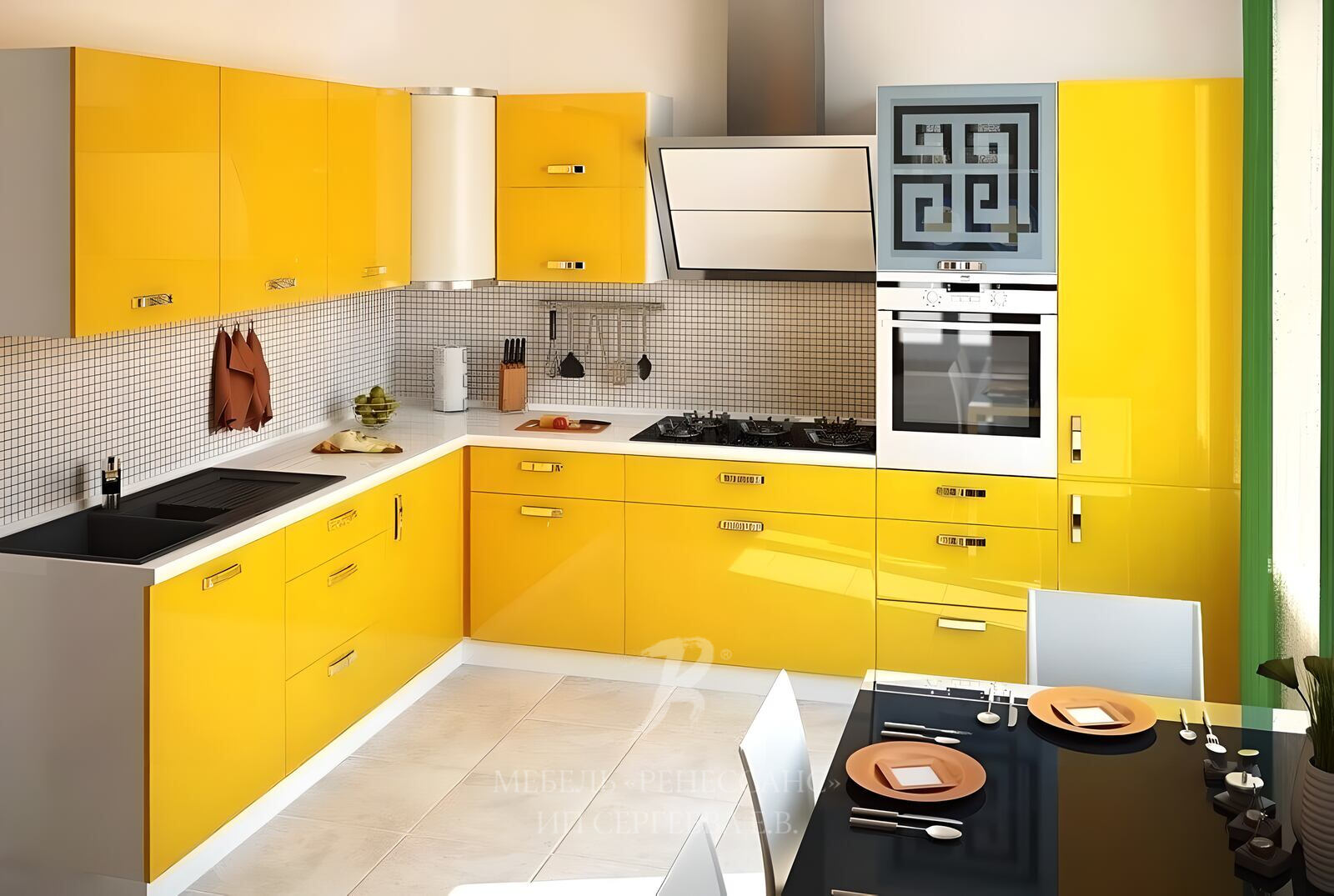 Бело желтая кухня. Желтые кухни. Желтый кухонный гарнитур. Кухня в желтом цвете.